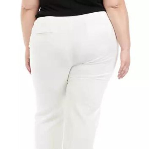 Anne Klein Plus Size Stretch Bowie Pants NWT – White 20W - Picture 4 of 4